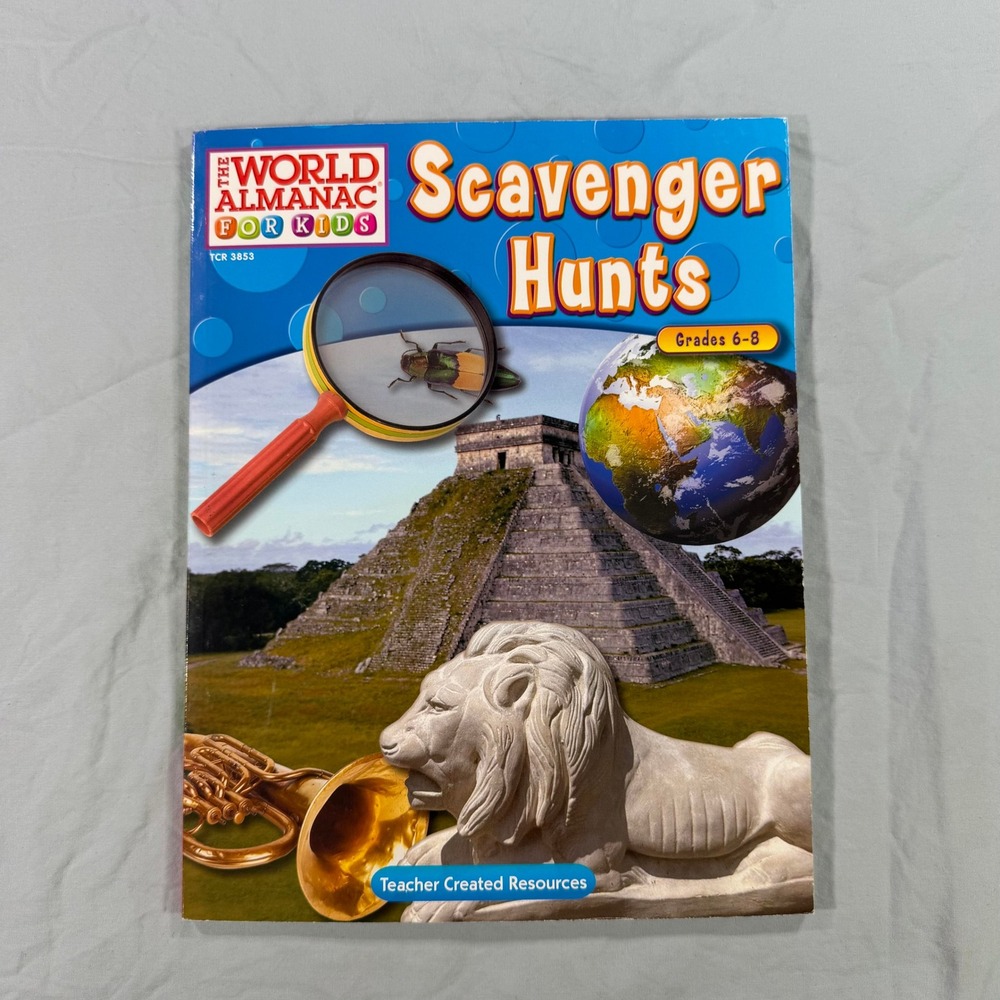 World Almanac for Kids Scavenger Hunts Grades 6-8 Workbook TCR 3853 Paperback